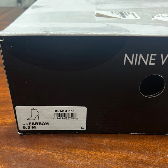 Nine West Black leather Pointed Toe Heeled Boots - Picture 5 of 5